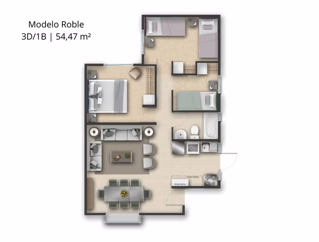 CASAS DE 3 DORMITORIOS EN CHINQUIHUE. EXCLUSIVAS CON SUBSIDIO DE ARRIENDO DS52 - Imagen 4