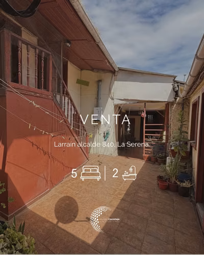 Casa en Venta 5D 2B con Patio  – Centro de La Serena