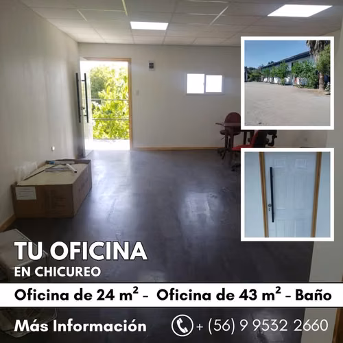 Oficinas en Chicureo – Arriendo disponible