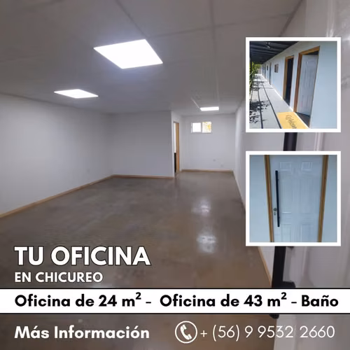 Oficinas en Chicureo – Arriendo disponible