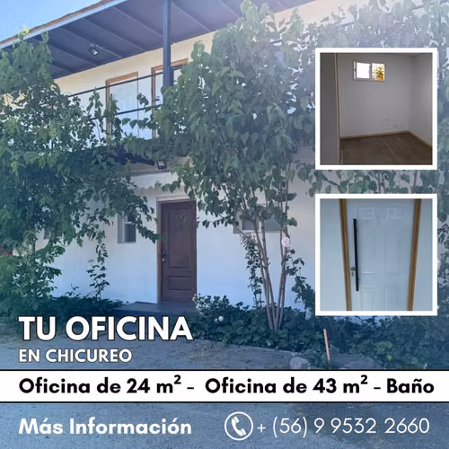 Oficinas en Chicureo – Arriendo disponible