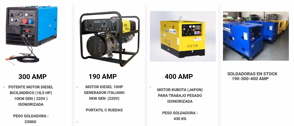 SOLDADORA DIESEL 190 AMP