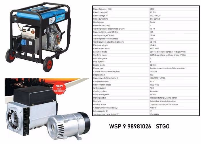 SOLDADORA DIESEL 190 AMP