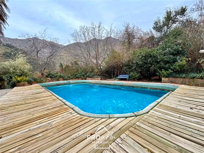 Parcela 5000 m2, 2 casas, borde Ruta G-25, San José de Maipo