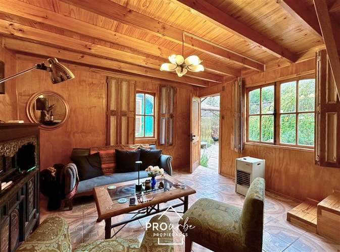 Parcela 5000 m2, 2 casas, borde Ruta G-25, San José de Maipo