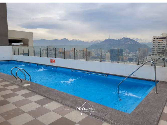 Departamento en venta de 1 dorm. a pasos metro Santa Ana