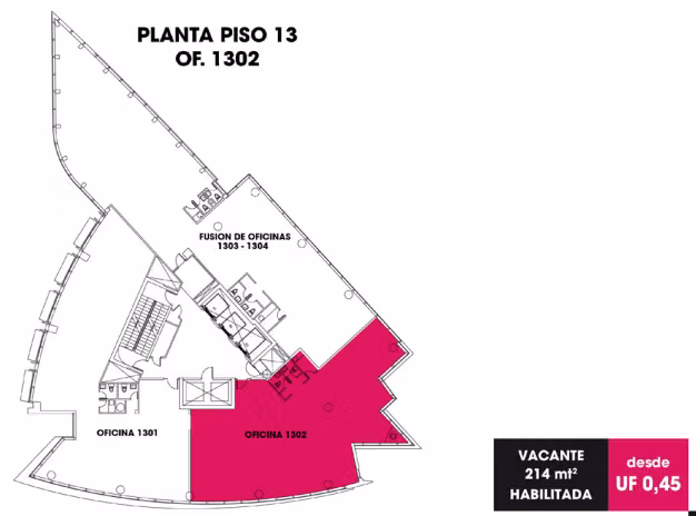 Oficina en arriendo en Providencia