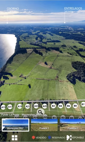 Vende parcelas en proyecto Fundo La Punta de Puerto Octay. Unidades desde 5.000 mt2 con rol