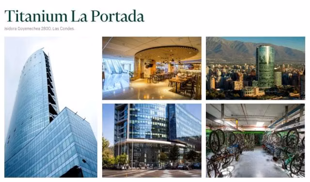 Arriendo OFICINA en Edificio Titanium en Las Condes