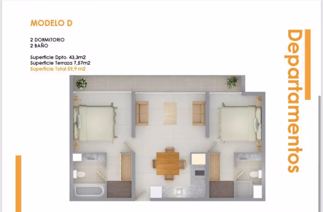 Departamento en venta en Santiago - Imagen 3
