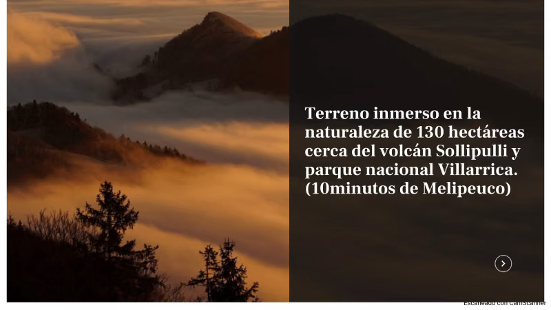 VENTA DE TERRENO 131 HA, EN MELIPEUCO UN PARAISO NATURAL