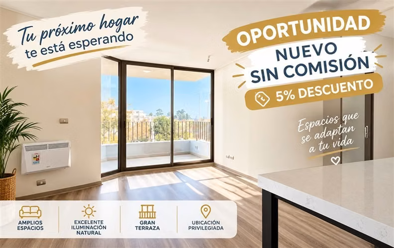 Nuevo a estrenar 5% de descuento sin comisión Ñuñoa