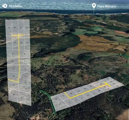 Parcela Pichilemu, 6km playa Mónaco Descuento Venta en Verde