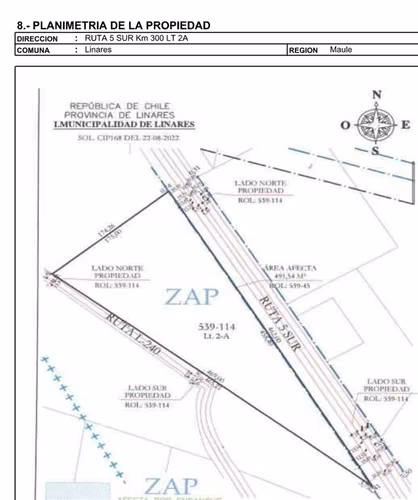 Terreno Construcción en venta en Linares Ruta 5 Sur #137743 - Imagen 9
