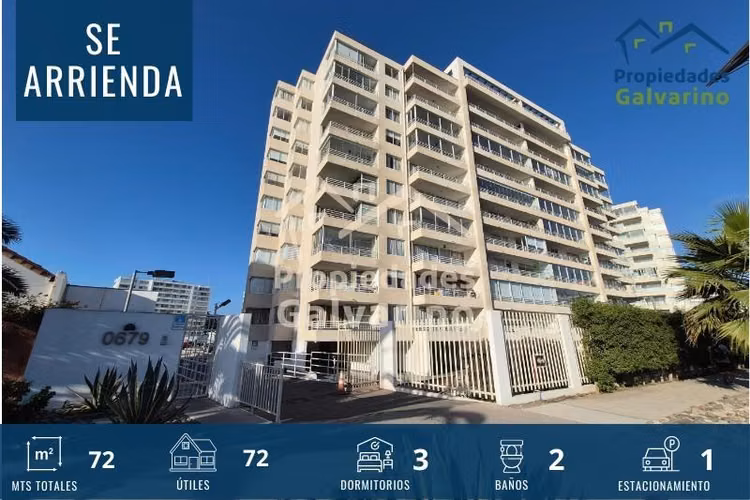 Depto amoblado año corrido a pasos del mar en La Serena
