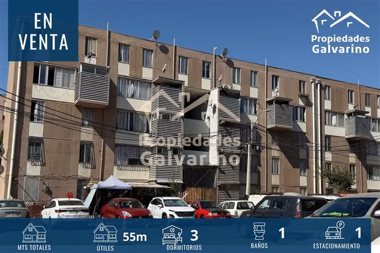 Departamento en venta de 3 dorm. en Quilicura