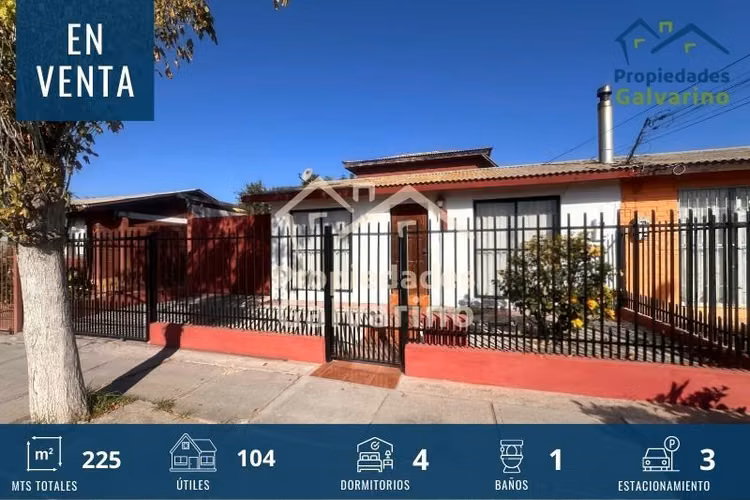 Casa 4D+1B en venta en La Serena