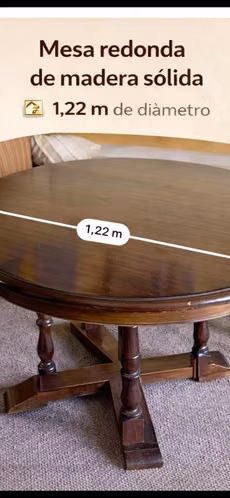 Comedor con 6 sillas de madera