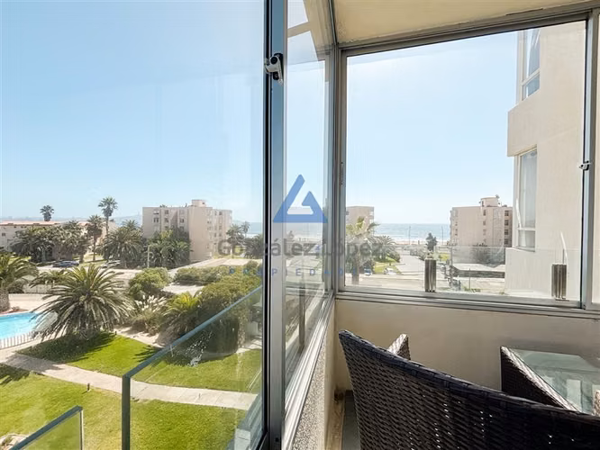 Depto 3D amoblado vista mar Av del Mar La Serena