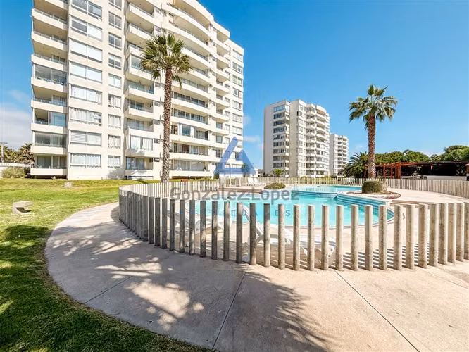 Depto 3D amoblado vista mar Av del Mar La Serena