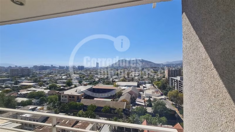 Depto vta 1 dorm. est y bod, gran vista, inversión Ñuñoa FM