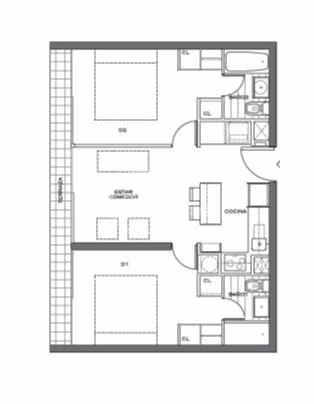 Departamento arriendo Recoleta, 2 dorm, pasos metro