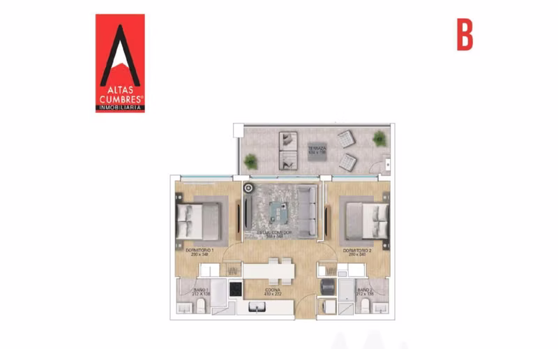 Departamento en Arriendo en Costanera Villarrica 2 dorm 2 baños