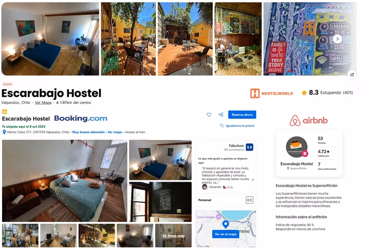 Derecho de Llave de Hostel funcionando en Cerro Bellavista