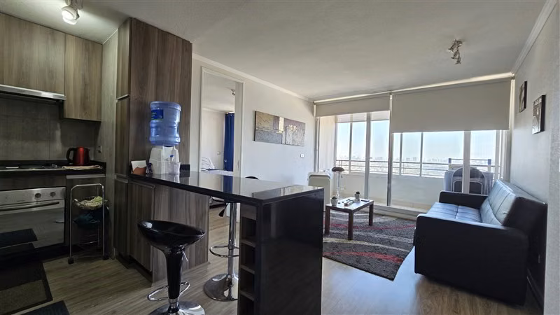 Departamento mariposa en venta de 2 dorm. en Macul