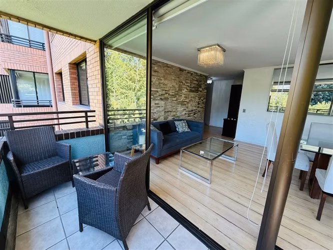 Depto. en arriendo amoblado de 4 dorm. 3 baños en Las Condes