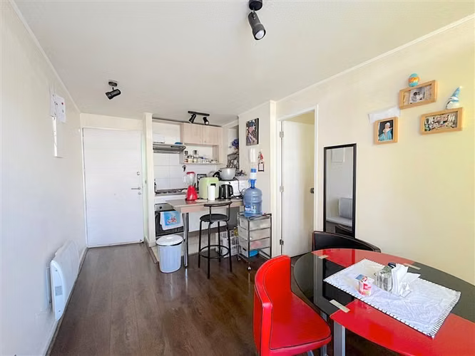 Dpto. Metro Santa Ana en venta de 1D/1B. en Santiago
