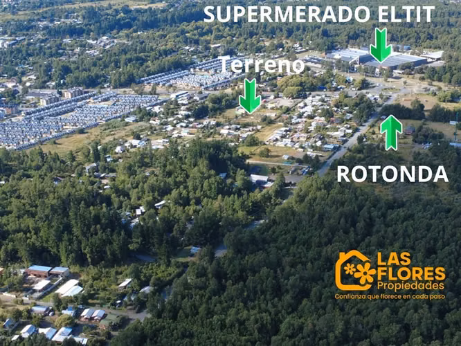 Terreno Urbano en Pucón 1000 m2 A PASOS DE VARIANTE