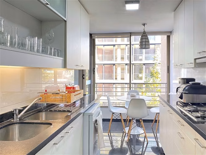 Arriendo depto amoblado, Plaza Perú, 3D/3B, serv., amenities