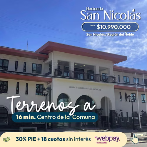 parcelas de 5000m2 en san nicolas ñuble  (155660)