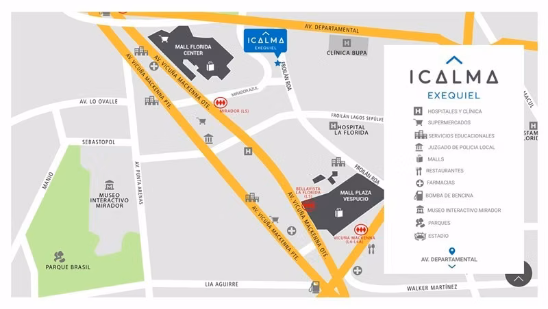 Moderno Departamento en venta de 3 dorm. en La Florida