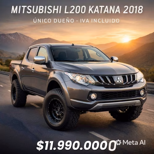 MITSUBISHI L200 KATANA DIESEL 2018 2.4CC (tiene iva), Unico Dueño,