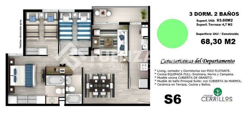 Departamento en venta de 3 dorm. en Cerrillos - Imagen 27