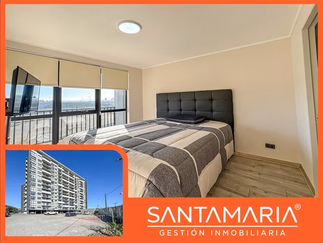 Arriendo Dpto. de 1 dorm. con estac, en San Pedro de la Paz