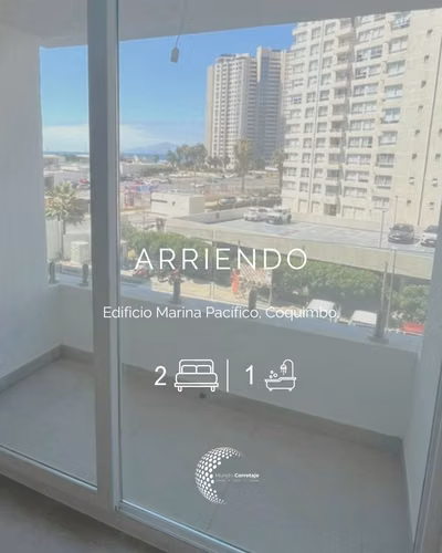 Departamento 2D 1B Estacionamiento - Av. del Mar Edificio Marina Pacífico, Coquimbo