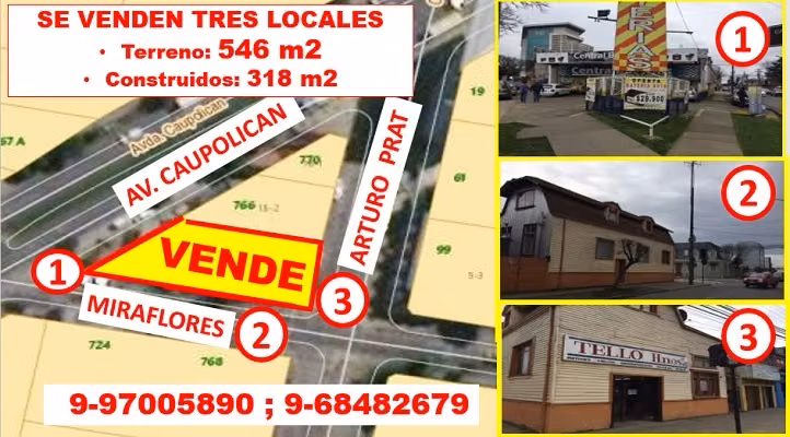 Se Vende Excelente Propiedad Con 3 Locales Comerciales.