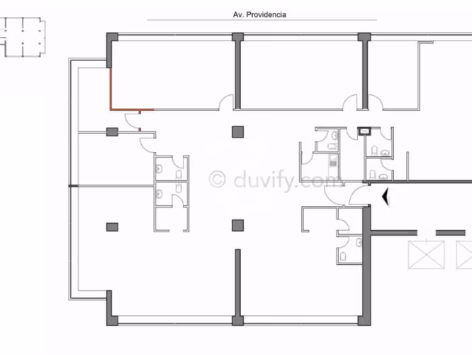 Oficina en arriendo en Providencia-Frente al MUT