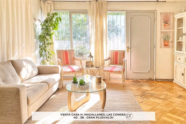 Las Condes, venta casa 4 dorm, acogedora, plusvalía probada