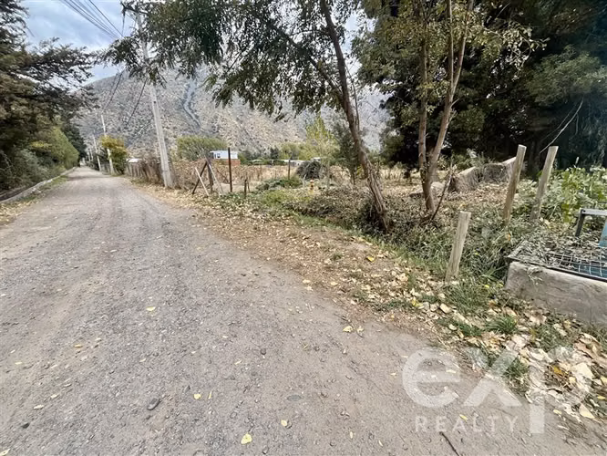 Parcela en venta 1.000 mts 2, rol propio, Cajón del maipo