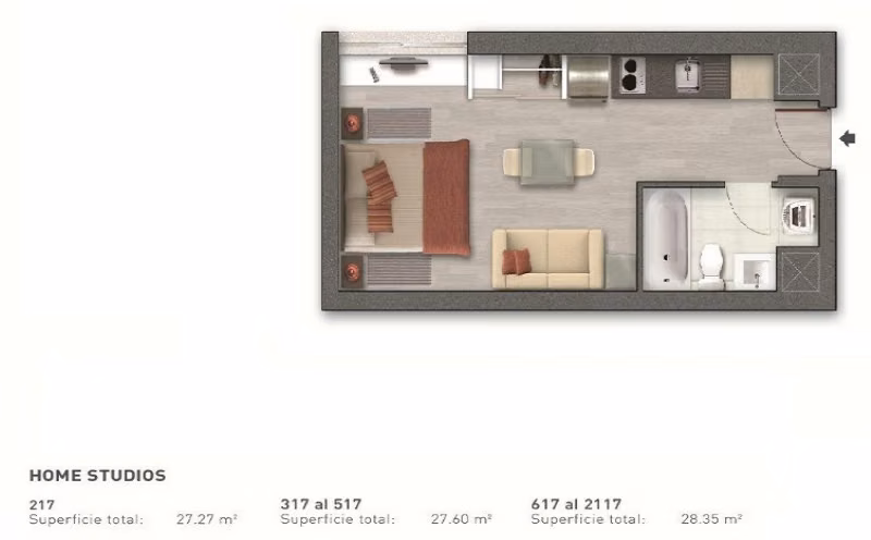 VENTA DEPARTAMENTO 1HAB 1BA INDEPENDENCIA
