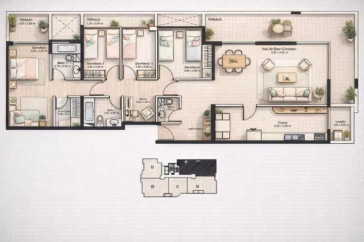 AMPLIO DEPTO EN VENTA EDIF BELLATERRA 4D 3B  165 M2 - Imagen 11