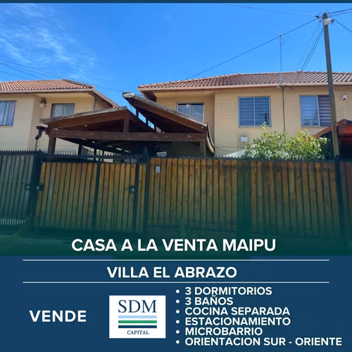 CASA 3D, 3B, MICROBARRIO, VILLA EL ABRAZO DE MAIPU - Imagen 1