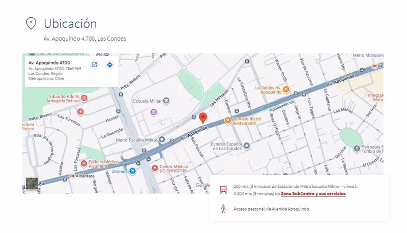 Arriendo OFICINA en Edificio Apoquindo 4700 en Las Condes
