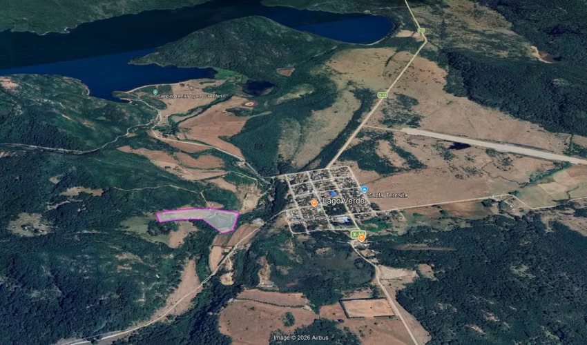 Lago Verde – 4 ha con vista panorámica y vertiente