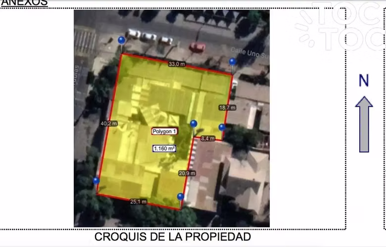 INMOBILIARIAS: 1160 m2 EN ESQUINA JULIO COVARRUBIAS - UNO SUR