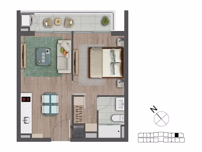 DEPTO DE 2 DORMITORIOS 2 BAÑOS EN PROYECTO SAN JOAQUIN - Imagen 13